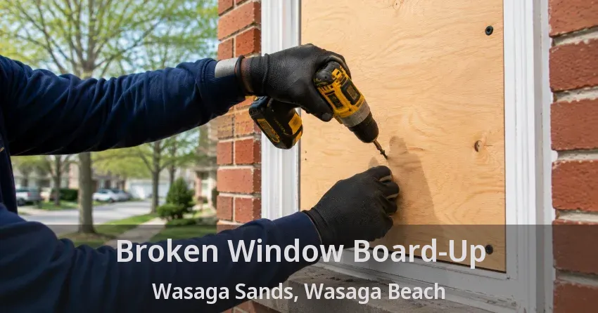 Broken Window Board-Up Wasaga Sands, Wasaga Beach - ON