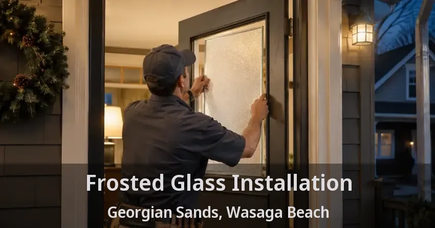 Frosted Glass Installation Georgian Sands, Wasaga Beach - ON