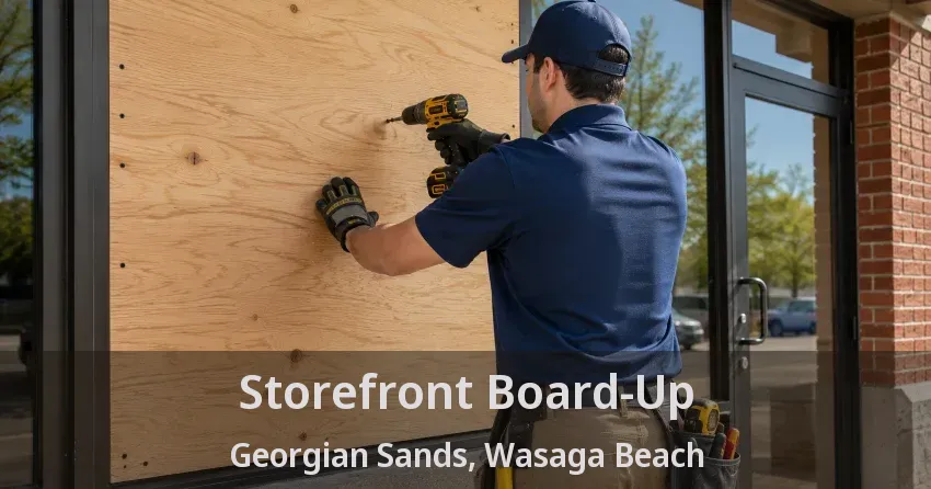 Storefront Board-Up Georgian Sands, Wasaga Beach - ON