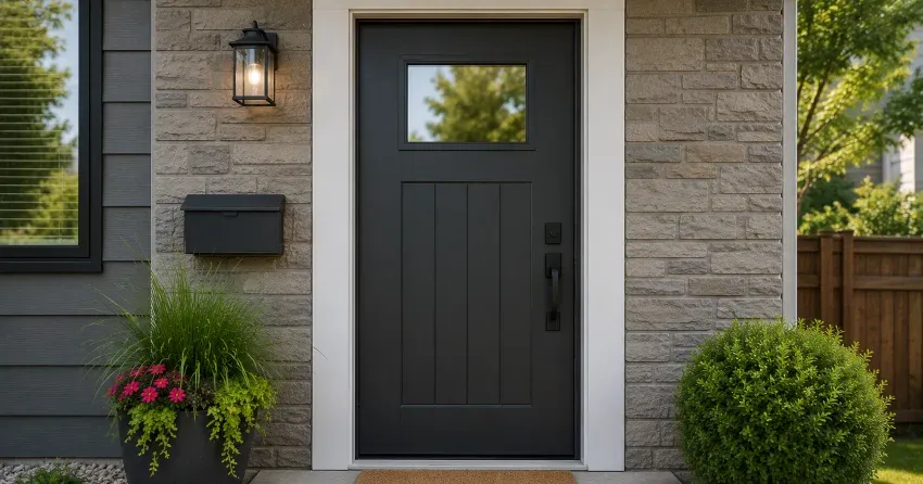 emergency door replacement Fernbrook, Wasaga Beach installation in progress