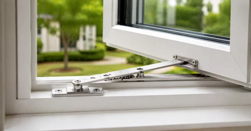 technician replacing casement window hinge in Fernbrook, Wasaga Beach